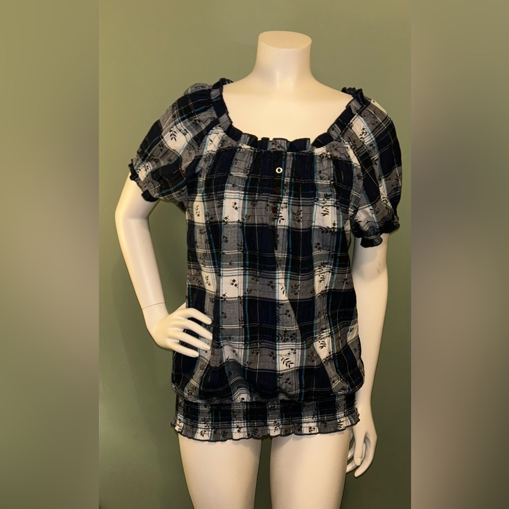 Denver Hayes Blue and Black Plaid Shirt